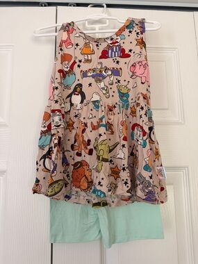 Bamboo Bliss 3T Toy Story Character Tank Top with Mint Shorts